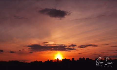 Sunset on April 10th, 2018.